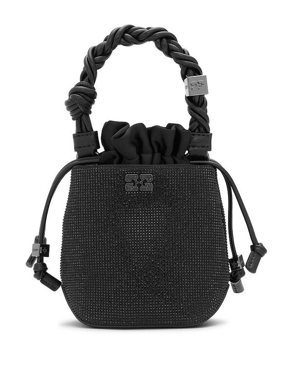 ガニー レディース バッグ ハンドバッグ ミニ サテン GANNI Bou Mini Satin Bucket Bag Black ブラック