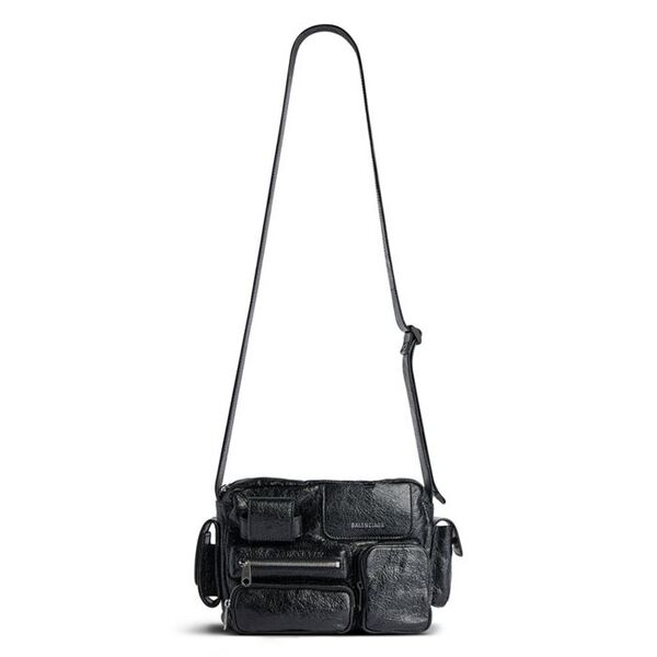 バレンシアガ レディース 御徒面子 ショルダーバッグ Balenciaga Superbusy Camera Bag Black 黒いこと レディースバッグ-バッグ