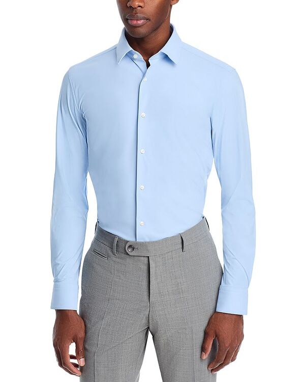 ボス メンズ トップス シャツ スリムフィット BOSS Hank Slim Fit Performance Dress Shirt Light Pastel Blue ブルー