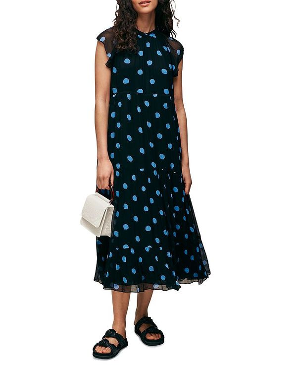 春夏新色 楽天市場 ホイッスルズ レディース ワンピース トップス Margie Spot Print Midi Dress Black Multi Revida 楽天市場店 楽天ランキング1位 Bug Com Mk