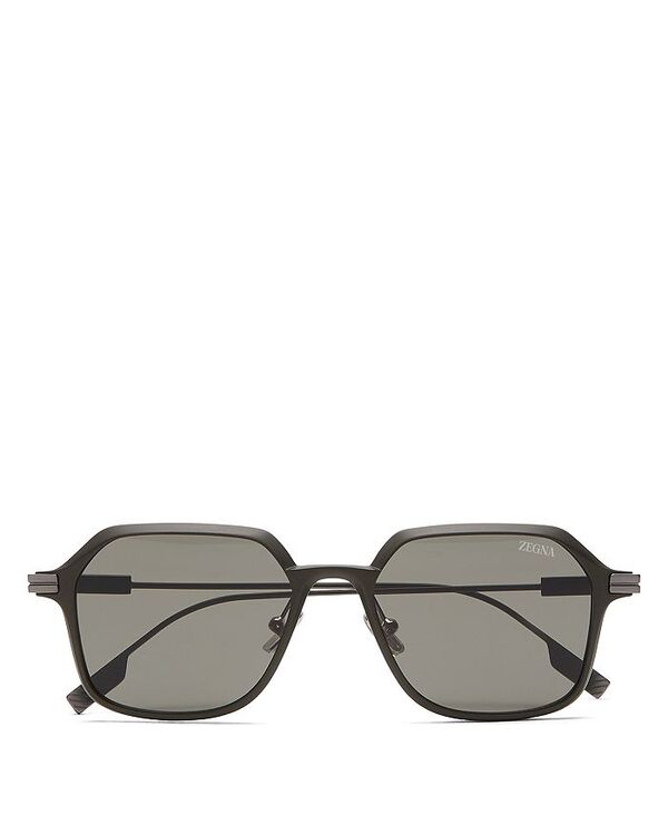 ゼニア メンズ 添え物 サングラス・アイウェア Zegna Aluminum \u0026 Metal Sunglasses 53粍 Grey 薄墨色