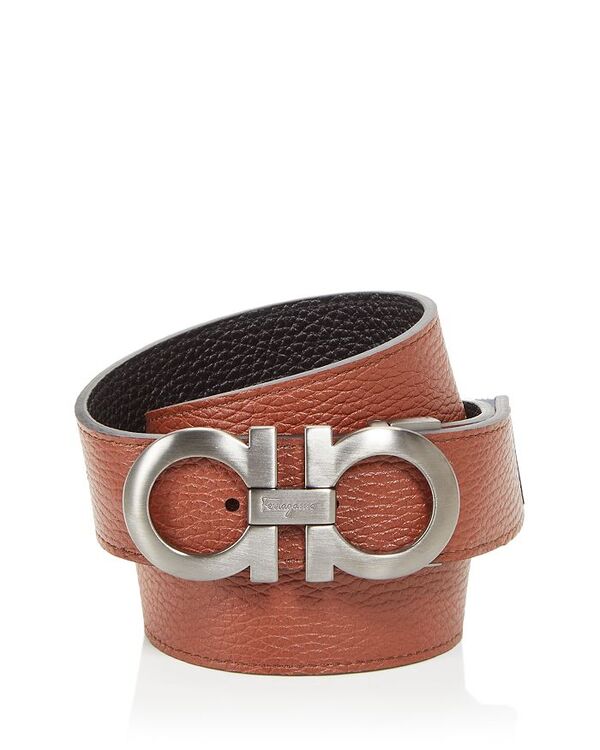サルヴァトーレ フェラガモ メンズ 付属物 三尺帯 なめし革 Salvatore Ferragamo Men\u0027s Double Gancini Leather Belt Cappuccino