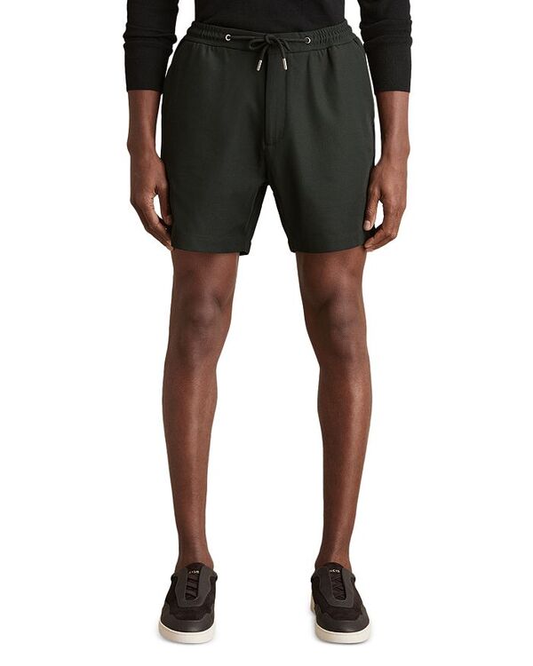 レイス メンズ ボトムス ハーフパンツ・ショーツ ショートパンツ REISS Newmark Textured Drawstring Shorts Dark Green グリーン