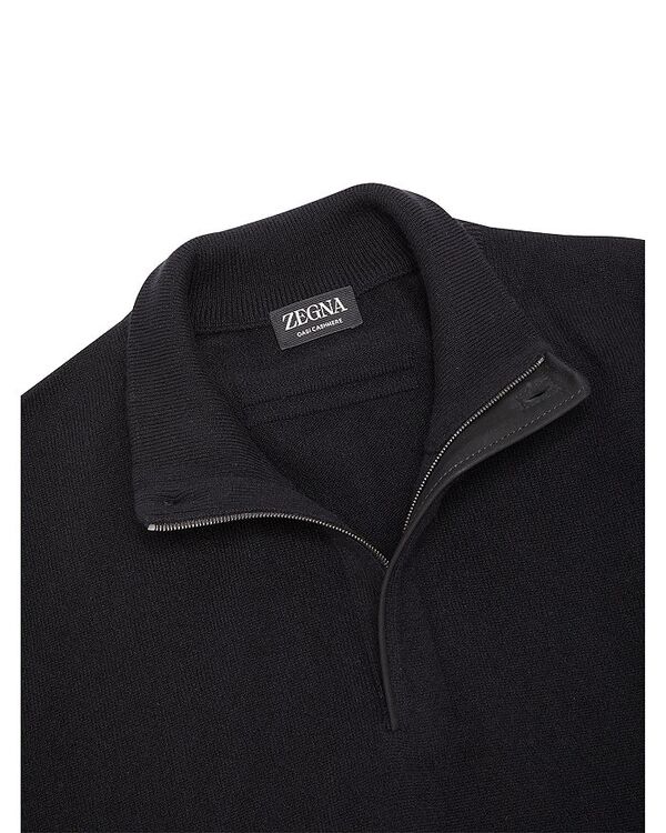 ゼニア メンズ アウター 編み物・プルオーバー モックネック プルオーバー Zegna Oasi Cashmere Zip Mock Neck Sweater Black 黒いこと