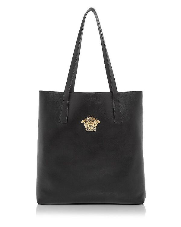 ヴェルサーチ レディース バッグ トートバッグ レザー Versace La Medusa Leather Tote Black Versace ブラック