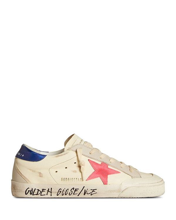 ゴールデングース レディース シューズ スニーカー レース Golden Goose Unisex Super Star Penstar Classic Lace Up Sneakers White/Beige/Red/Blue ホワイト