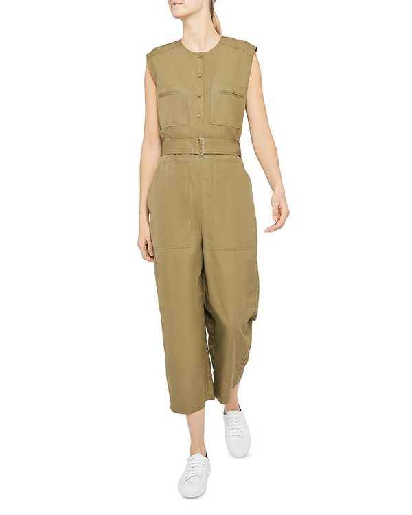 年最新海外 セオリー レディース ジャンプスーツ トップス Sleeveless Jumpsuit Olive 流行に Caronova Sa Com