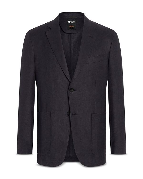 ゼニア メンズ アウター ジャケット・ブルゾン レギュラーフィット リネン ジャケット ZEGNA Oasi Lino Regular Fit Linen Jacket Navy Blue ネイビー｜ReVida 店