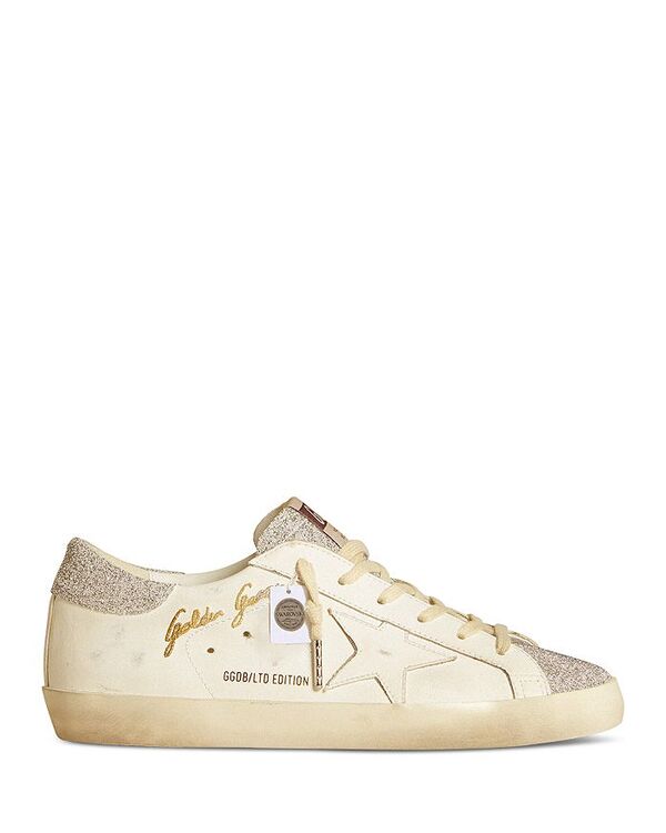 ゴールデングース レディース シューズ スニーカー レース Golden Goose Unisex Super Star Signature Lace Up Sneakers Optic White/Silver ホワイト|ReVida 店