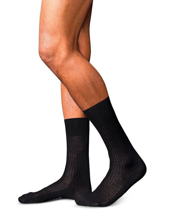ファルケ メンズ トップス ワンピース ナイロン ウール Falke No. 7 Merino Wool & Nylon Dress Socks Black ブラック|ReVida 店