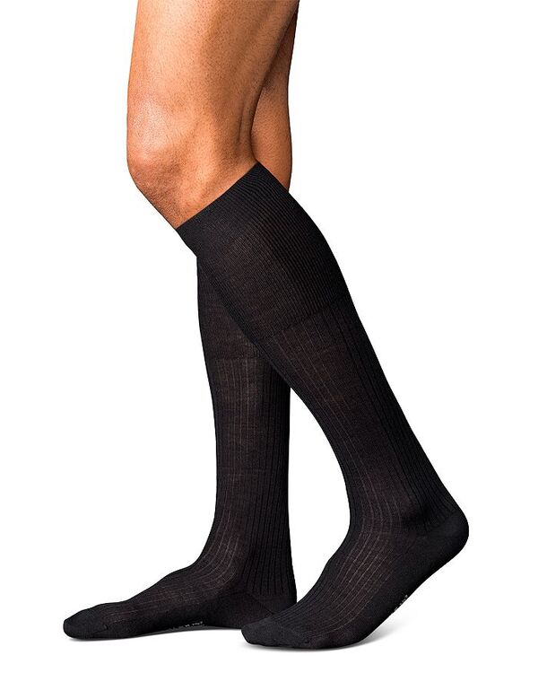 ファルケ メンズ トップス 衣装 ナイロン 羊毛 Falke No. 7 Merino Wool \u0026 Nylon Knee High Dress Socks Black 黒いこと