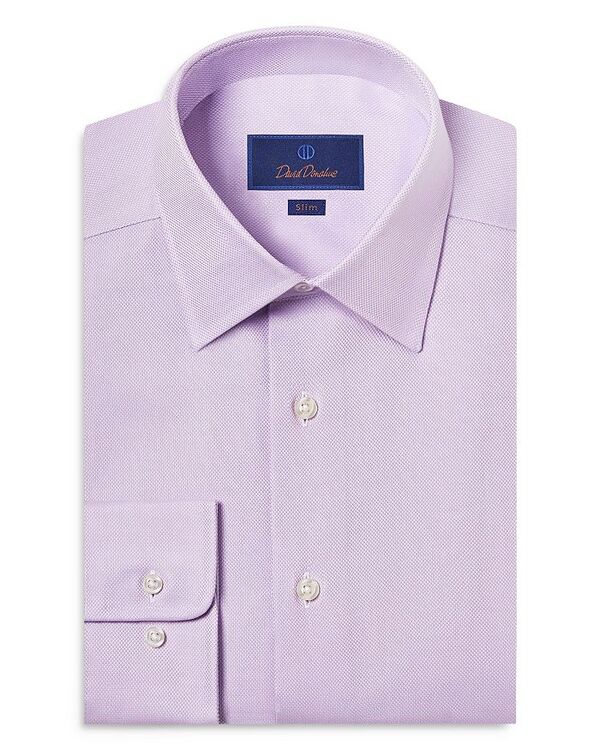 デイビッドドナヒュー メンズ トップス ワンピース スリムフィット オックスフォード シャツ David Donahue Slim Fit Royal Oxford Dress Shirt Lilac ライラック