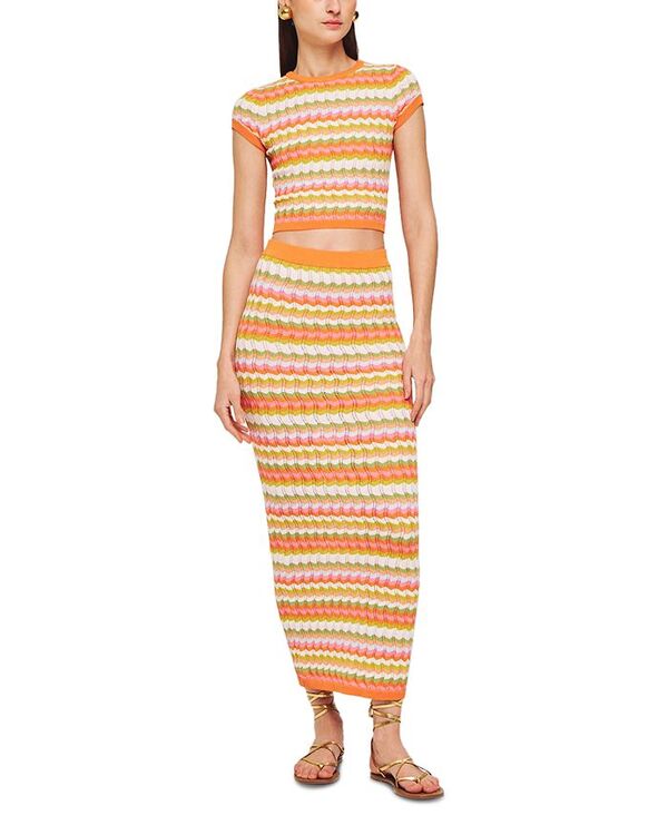 ロニーコボ レディース ボトムス スカート ニット マキシ Ronny Kobo Wilkins Knit Maxi Skirt Rainbow Multi マルチカラー｜ReVida 店
