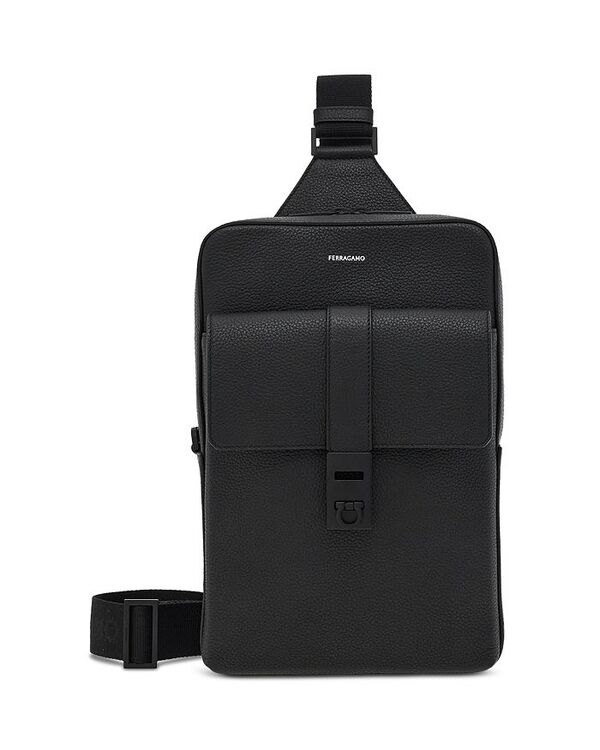 フェラガモ メンズ 御徒面子 ショルダーバッグ FERRAGAMO Twins Crossbody Bag Nero