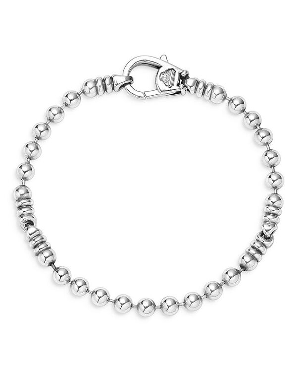 ラゴス メンズ アクセサリー ブレスレット・バングル・アンクレット LAGOS Men's Sterling Silver Anthem Ball Chain Bracelet - Exclusive Silver シルバー