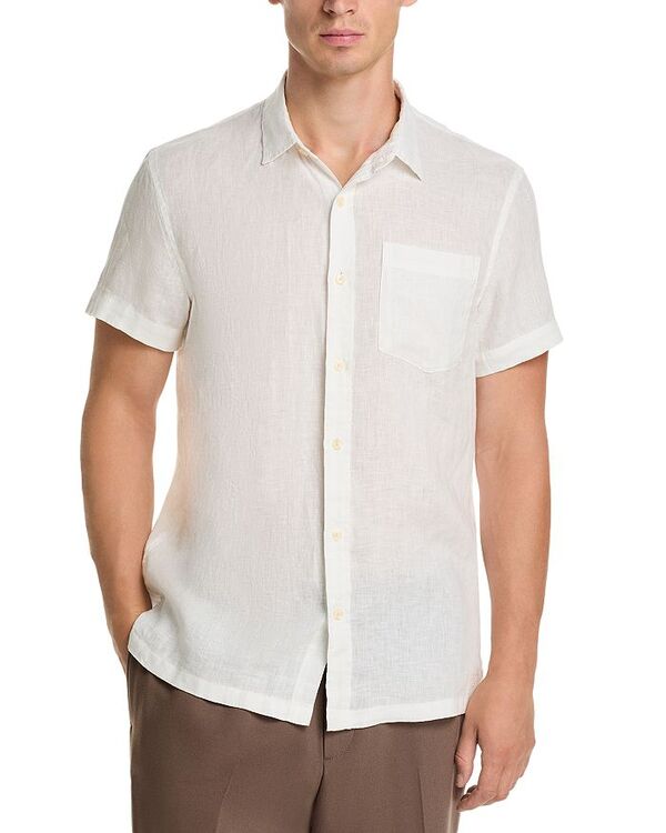 スコッチアンドソーダ メンズ トップス シャツ レギュラーフィット リネン Scotch & Soda Core Regular Fit Short Sleeve Linen Shirt Off White オフホワイト