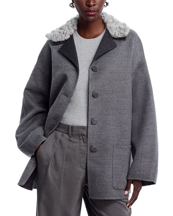 ファビアナ フィリッピ レディース アウター 厚地の外套 Fabiana Filippi Caban Coat Grey 薄墨色 レディースファッション-コート・ジャケット