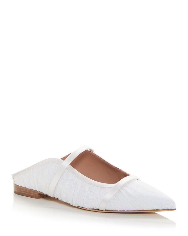 マローンスリアーズ レディース シューズ サンダル Malone Souliers Women's Maureen Mules White/White ホワイト｜ReVida 店