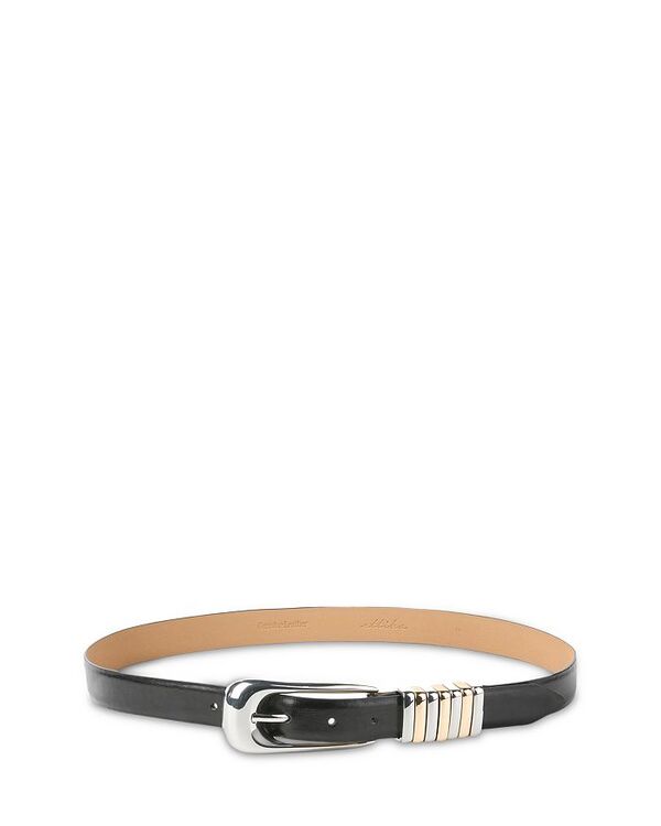 エティカ レディース アクセサリー ベルト レザー Ettika Women's Metal Core Black Leather Belt Black ブラック｜ReVida 店
