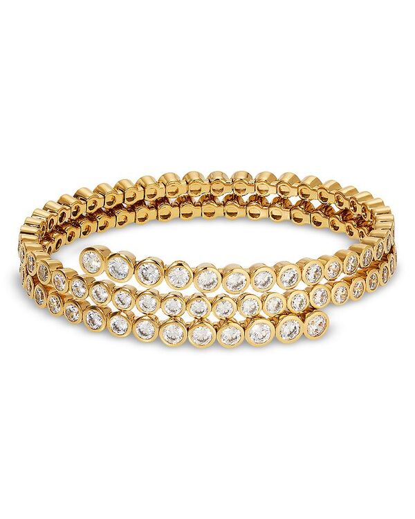 ナディール レディース アクセサリー ブレスレット・バングル・アンクレット Nadri Dazzle Cubic Zirconia Bezel Triple Flex Wrap Bracelet Gold ゴールド 45,370円