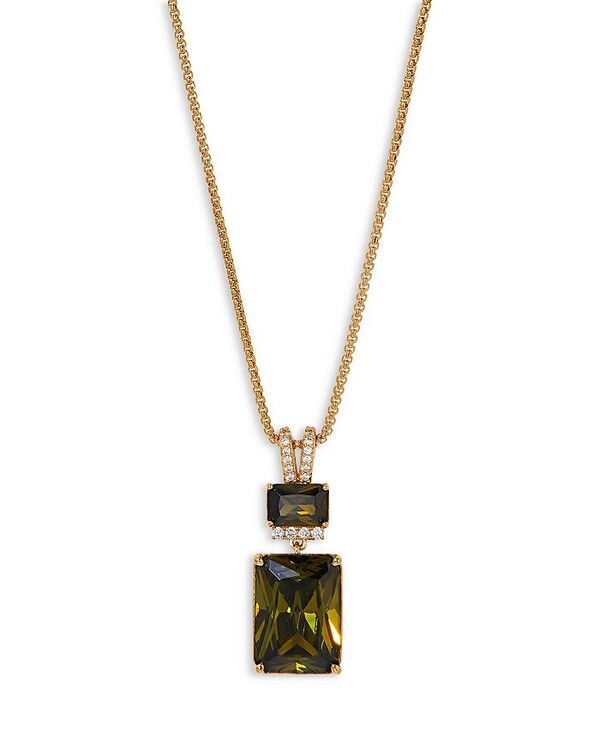 ナディール レディース アクセサリー ネックレス・チョーカー・ペンダントトップ レース Nadri Macaron Cubic Zirconia Double Drop Pendant Necklace in 18K Gold Plated 16\