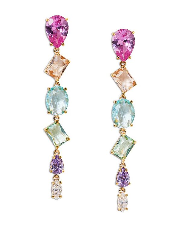 ナディール レディース アクセサリー ピアス・イヤリング Nadri Palm Springs Multicolor Mixed Cut Stone Linear Drop Earrings Gold ゴールド