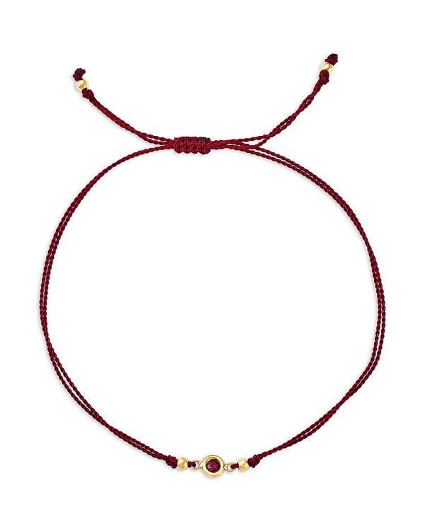 ゾーシッコ レディース アクセサリー ブレスレット・バングル・アンクレット Zo Chicco 14K Yellow Gold Floating Ruby Solitaire Cord Slider Bracelet Red レッド｜ReVida 店