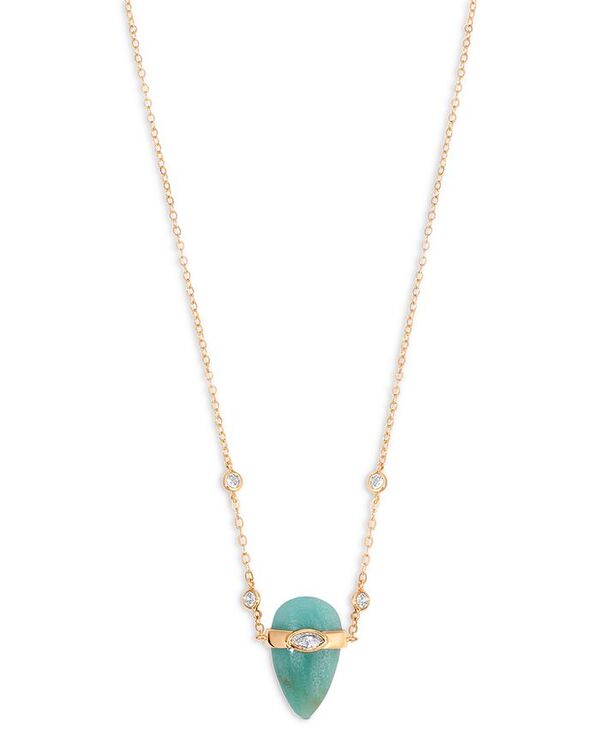 エティカ レディース アクセサリー ネックレス・チョーカー・ペンダントトップ レース Ettika Turquoise Solstice Turquoise & Cubic Zirconia Pendant Necklace 14\