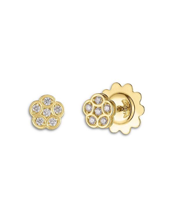 ロバートコイン レディース アクセサリー ピアス・イヤリング Roberto Coin 18K Yellow Gold Daisy Diamond Flower Stud Earrings Gold ゴールド