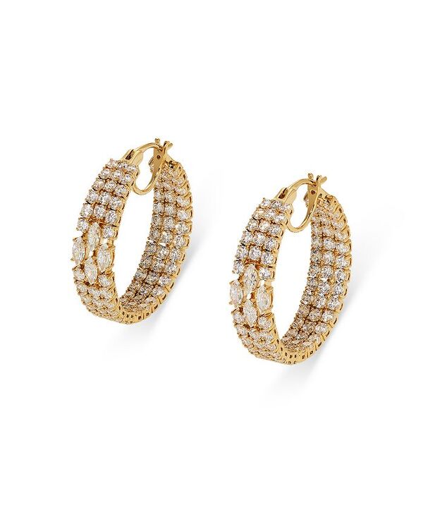 ナディール レディース アクセサリー ピアス・イヤリング Nadri Rare Jewels Cubic Zirconia Hoop Earrings 18K Gold Plated Gold ゴールド 23,660円