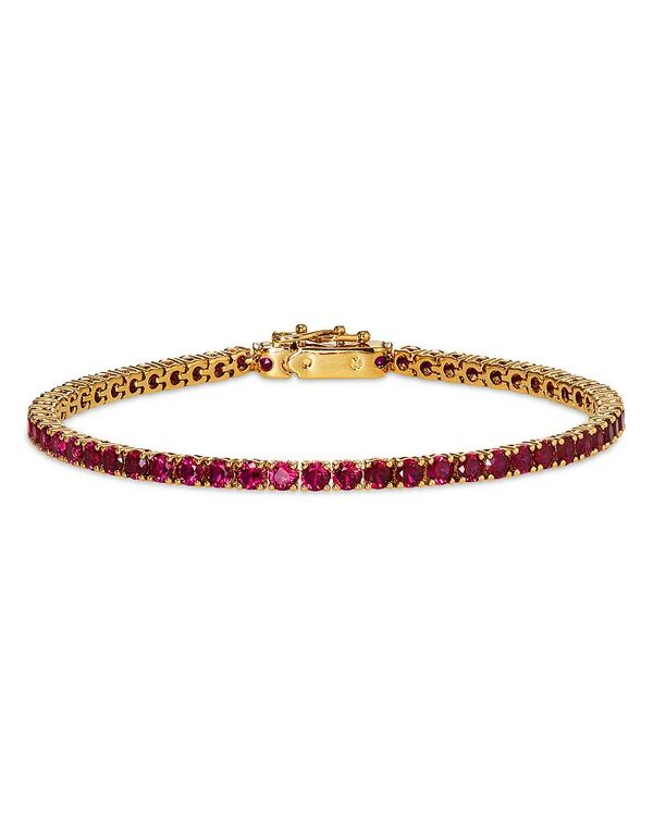 ナディール レディース アクセサリー ブレスレット・バングル・アンクレット Nadri Red Cubic Zirconia Tennis Bracelet Gold ゴールド