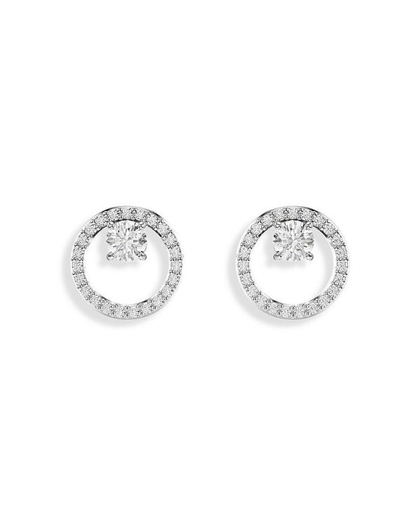 スワロフスキー レディース アクセサリー ピアス・イヤリング Swarovski Constella Crystal Circle Stud Earrings in Rhodium Plated Silver シルバー
