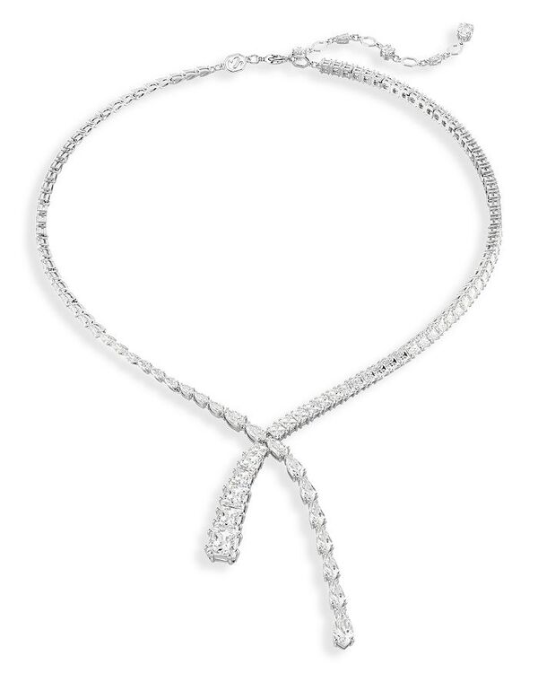 スワロフスキー レディース アクセサリー ネックレス・チョーカー・ペンダントトップ レース Swarovski Matrix Mixed Cut Crystal Lariat Necklace in Rhodium Plated 14.87\