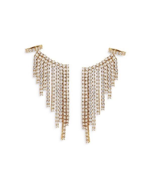 ナディール レディース アクセサリー ピアス・イヤリング Nadri Starlet Cubic Zirconia Curtain Cuff Earrings Gold ゴールド