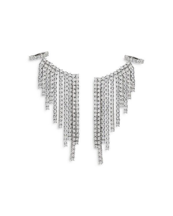 ナディール レディース アクセサリー ピアス・イヤリング Nadri Starlet Cubic Zirconia Curtain Cuff Earrings Silver シルバー