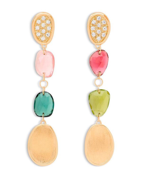 マルコ ビチェゴ レディース アクセサリー ピアス・イヤリング Marco Bicego 18K Yellow Gold Lunaria Tourmaline Multicolor Tourmaline & Diamond Cluster Drop Earrings Gold ゴールド