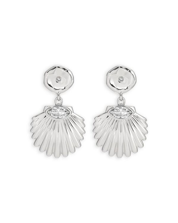エティカ レディース アクセサリー ピアス・イヤリング Ettika Santorini Cubic Zirconia Shell Drop Earrings Silver シルバー