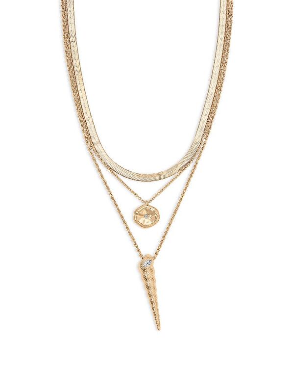 エティカ レディース アクセサリー ネックレス・チョーカー・ペンダントトップ レース Ettika Saint Tropez Cubic Zirconia Shell Layered Pendant Necklace 17\