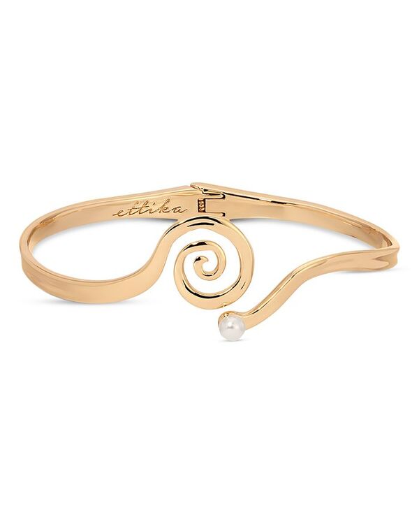 エティカ レディース アクセサリー ブレスレット・バングル・アンクレット ミニ Ettika Mini Aura Swirl Imitation Pearl Cuff Bracelet Gold ゴールド