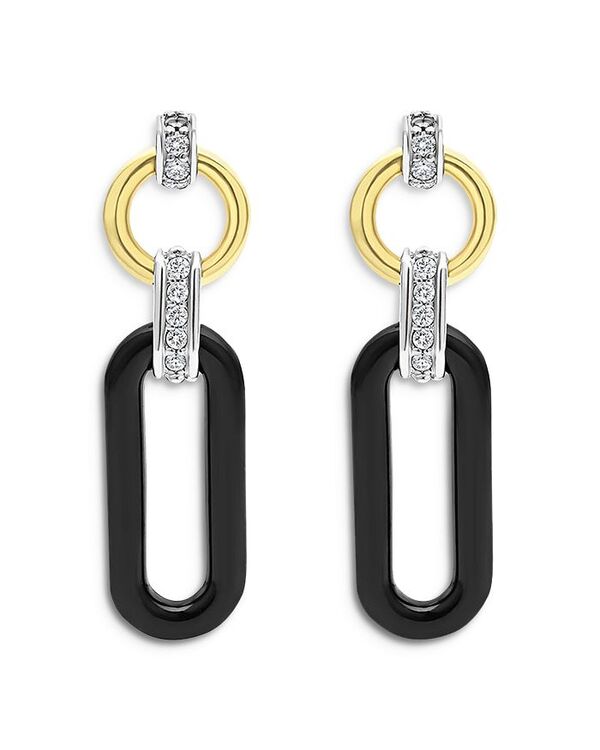 ラゴス レディース アクセサリー ピアス・イヤリング LAGOS 18K Gold Signature Caviar Diamond & Black Ceramic Link Drop Earrings Black/Gold ブラック