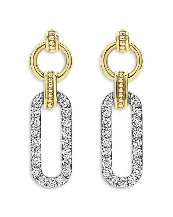 ラゴス レディース アクセサリー ピアス・イヤリング LAGOS 18K Yellow Gold & Sterling Silver Signature Caviar Diamond Link Drop Earrings Silver/Gold ゴールド