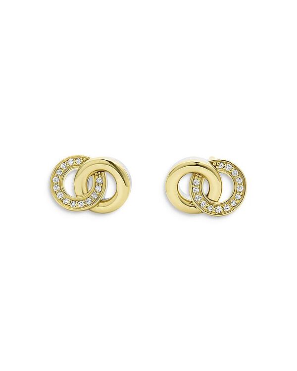 ラゴス レディース アクセサリー ピアス・イヤリング LAGOS 18K Yellow Gold & Sterling Silver Signature Caviar Diamond Interlocking Stud Earrings Gold ゴールド