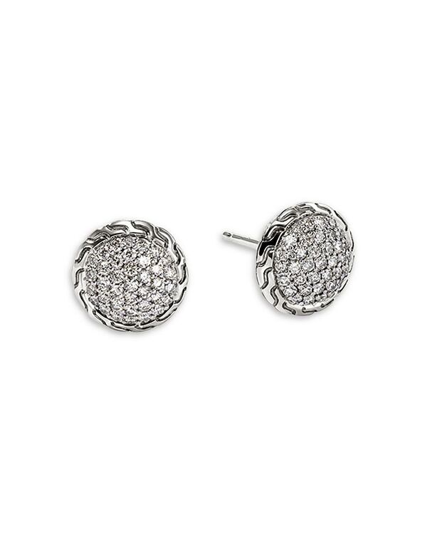 ジョン・ハーディー レディース アクセサリー ピアス・イヤリング JOHN HARDY Sterling Silver JH Essentials Diamond Pav Stud Earrings 0.55 ct. t.w. Silver シルバー 263,160円