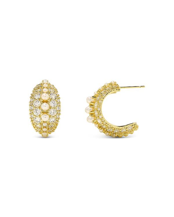 ケンドラスコット レディース アクセサリー ピアス・イヤリング Kendra Scott Krista Cubic Zirconia & Cultured Freshwater Pearl C Hoop Earrings Tone Gold ゴールド