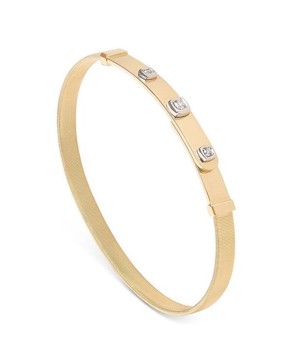 マルコ ビチェゴ レディース アクセサリー ブレスレット・バングル・アンクレット Marco Bicego 18K Yellow Gold Masai Diamond Station Coil Thin Bangle Bracelet Yellow/White ホワイト｜ReVida 店