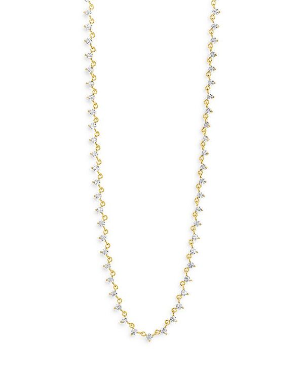 スターリングフォーエバー レディース アクセサリー ネックレス・チョーカー・ペンダントトップ レース Sterling Forever Brigid Cubic Zirconia Tennis Necklace in 14K Gold Plated 16\