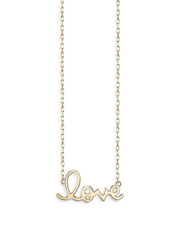 シドニーエヴァン レディース アクセサリー ネックレス・チョーカー・ペンダントトップ レース Sydney Evan 14K Yellow Gold Pure Small Love Script Pendant Necklace 18\
