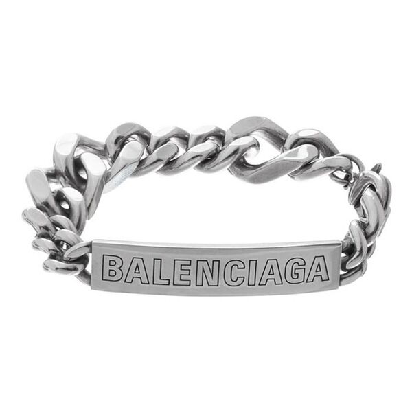 楽天市場】BALENCIAGA バレンシアガ ブレスレット LOGO HOOP ロゴ