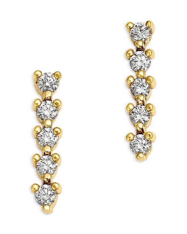 ゾーシッコ レディース アクセサリー ピアス・イヤリング Zo Chicco 14K Yellow Gold Tennis Diamond Vertical Stud Earrings Yellow イエロー