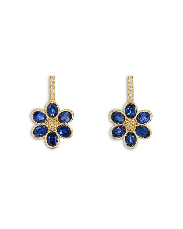テンプル セント クレア レディース アクセサリー ピアス・イヤリング Temple St. Clair 18K Yellow Gold FJ Blue Sapphire & Diamond Fiori Flower Drop Earrings Gold/Blue ブルー